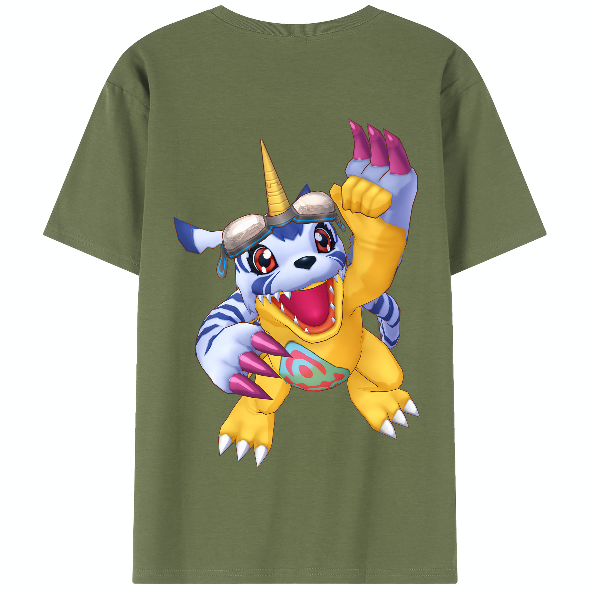 （画像用） Digimon デジタルモンスター/デジモン 綿100％半袖Tシャツ（背面プリント）